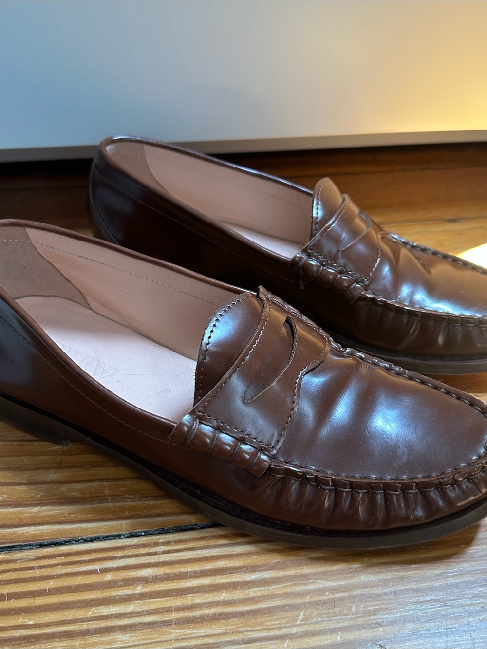J. Crew chestnut brown leather women’s loafers